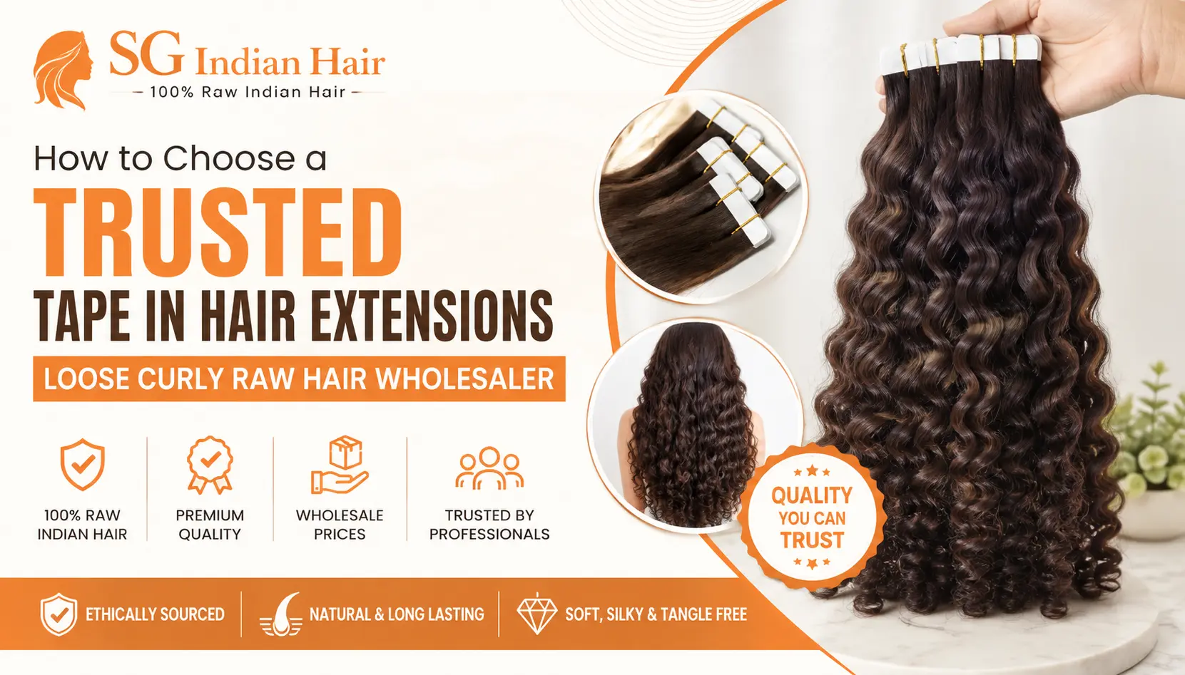 How to Choose a Trusted Tape In Hair Extensions Loose Curly Raw Hair Wholesaler